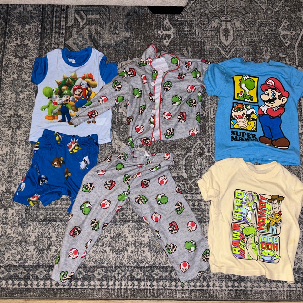 Super Mario Themed Kids Clothing Set
